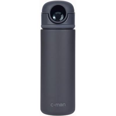 ふるさと納税 摂津市 シーモン(c-mon) 指紋センサー付き真空断熱ボトル 水筒 保温保冷  シアーブラック