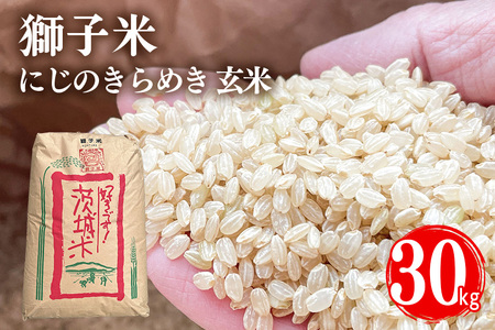先行予約【令和8年産】獅子米 にじのきらめき（玄米）30kg B02-093