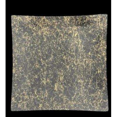 ふるさと納税 海南市 波スクエアプレート L　乱糸(マット仕上げ)漆黒