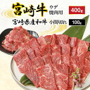 【ふるさと納税】宮崎牛 ウデ 焼肉用 400g 宮崎県産和牛小間切れ 100g 計500g ミヤチク 国産