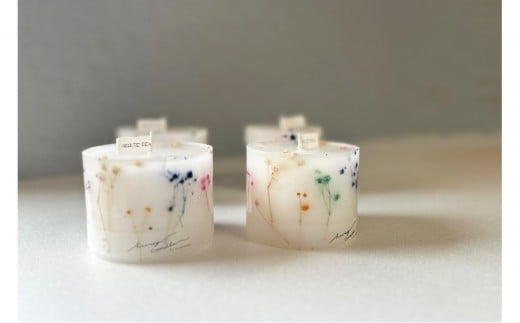 ロスフラワーで作る、ボタニカルキャンドル（無香料）