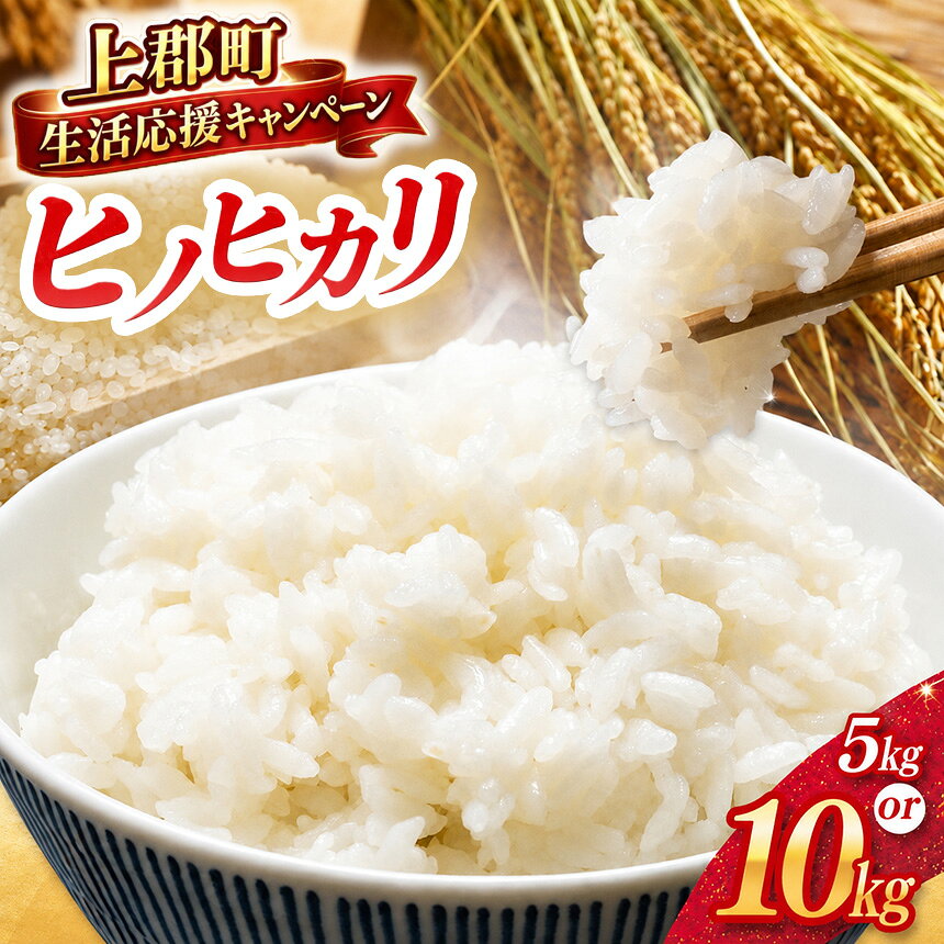 【ふるさと納税】 【 生活応援キャンペーン 】【選べる量】令和7年産 上郡町からのお米 ヒノヒカリ 5kg 10kg | お米 ヒノヒカリ 千種川 農家 炊きたて 万能 安心 安全 産地直送 おいしい グルメ こだわり 逸品 国産 兵庫県 上郡町