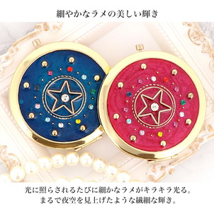 コンパクトミラー 憧れの魔法少女のアイテムのようなデザインに心躍る【サルガス／compact-11】｜ミラー ミニ鏡 手鏡 拡大鏡 携帯 おしゃれ かわいい 丸 オシャレ 手作り ギフト プレゼント 