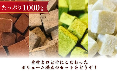 訳あり 自分チョコ 濃厚生チョコ4種セット 各250g（tot Factory チョコ チョコレート 生チョコ 生チョコレート 口どけ 濃厚チョコ 濃厚チョコ 自分 チョコ おやつ チョコ 人気 チョ