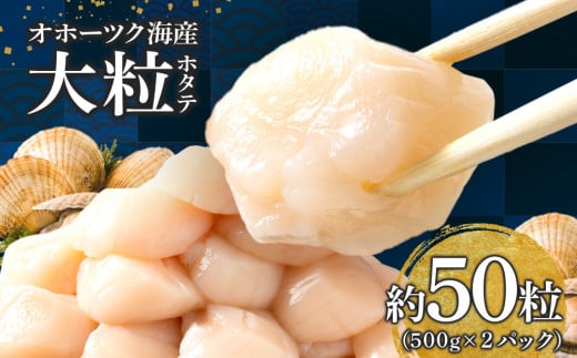 ほたて 貝柱 冷凍 大粒 500ｇ(20～25粒前後)×2パック お取り寄せ 刺身 《横田水産》