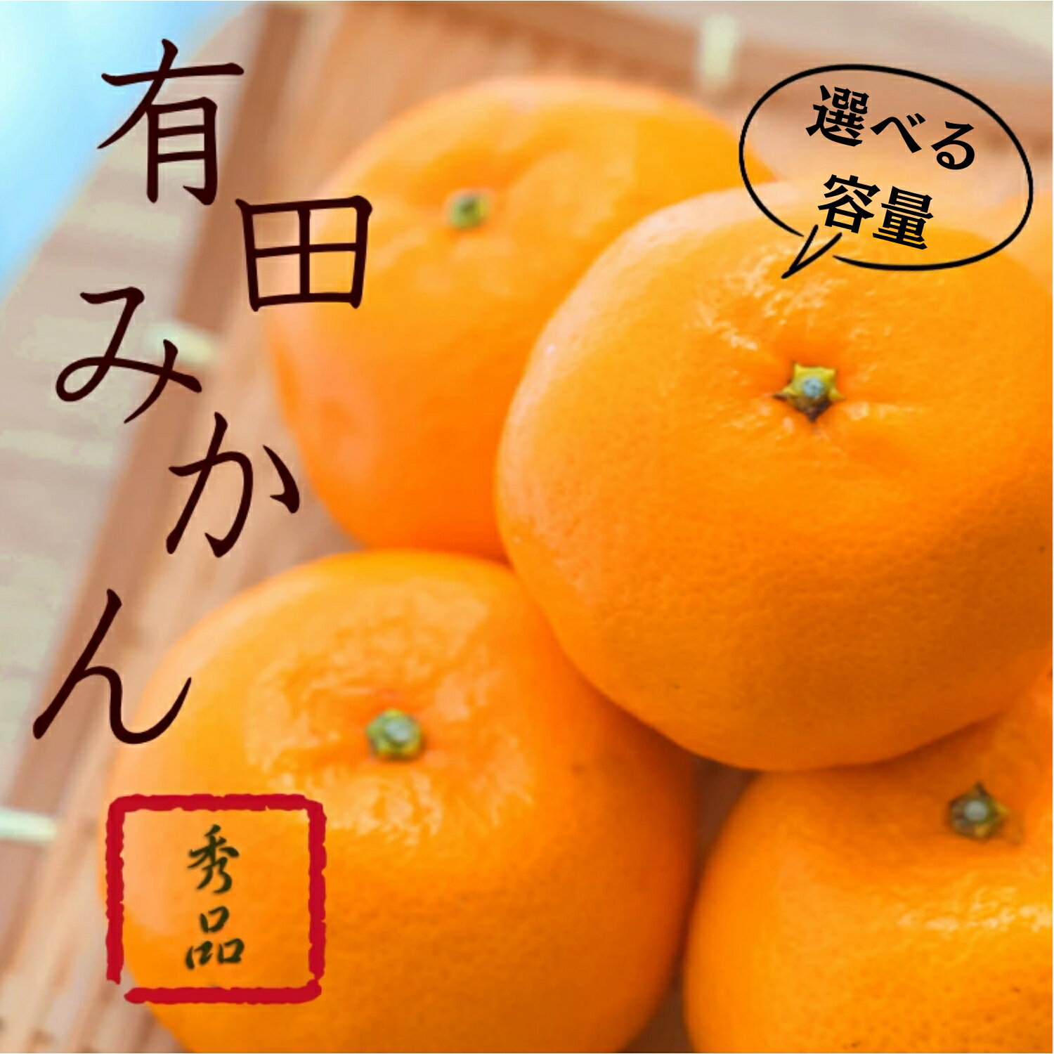 【ふるさと納税】紀州有田みかん 秀品 【選べる容量】3kg 5kg 10kg サイズおまかせ (L・М・S) / みかん ミカン くだもの 果物 フルーツ オレンジ 和歌山 有田 有田みかん