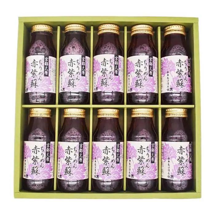 【土井志ば漬本舗】京都大原ちりめん赤紫蘇ジュース 180ml×10本｜赤紫蘇ジュース ドリンク 人気セット
