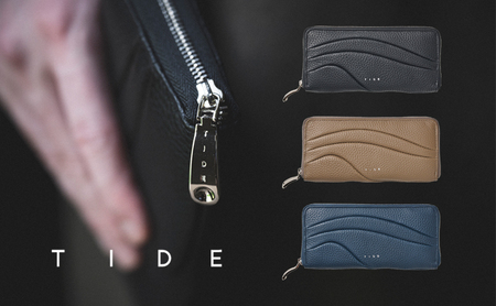 【TIDE】07/42 LONG WALLET 財布 ウォレット 牛革 レザー 東かがわ Black