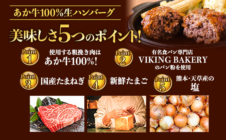 熊本県産あか牛100%生ハンバーグ 140g×13個入り3セット 合計5460g 《30日以内に出荷予定(土日祝除く)》熊本県産あか牛 バイキングベーカリー 冷凍---ubuyama_lcl_1131