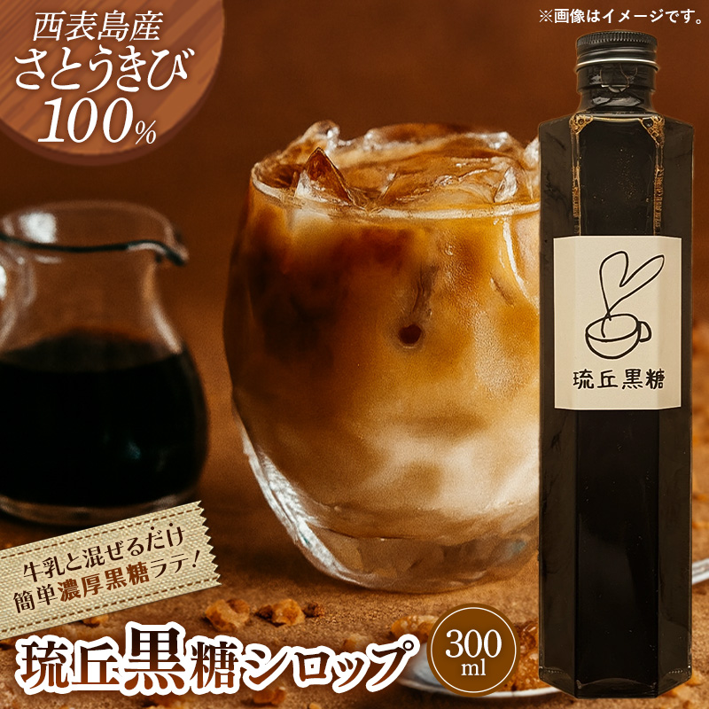 琉丘黒糖シロップ【300ml×1本】- 沖縄県西表島産 さとうきび100％ 沖縄黒糖 純黒糖 こだわり シロップ お手軽 簡単 人気 おすすめ 無添加 黒糖 優しい 味わい 沖縄県 八重瀬町
