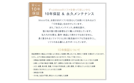 blocco LEON（レオン）3人掛け（アイボリー）［肘クッション×2個付き／手洗い可能生地］｜北海道 家具 ファミリー 家族用 リビング リビングルーム 三人掛け 三人用 高級 耐久 長持ち 高級