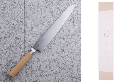 H45-21 ■ミシュラン料理人 橋本幹三 両刃包丁 刺身 ◇ 貝印 (AB5514)