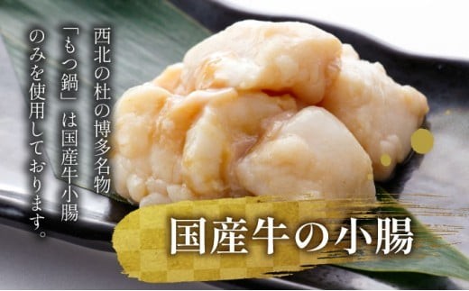 【プリプリの国産牛小腸のみ使用】博多特選もつ鍋(醤油味・4～5人前)【福岡ブランド】
