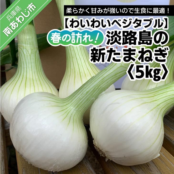 【ふるさと納税】【わいわいベジタブル】春の訪れ！淡路島の新たまねぎ（5kg）◆配送2月～5月下旬