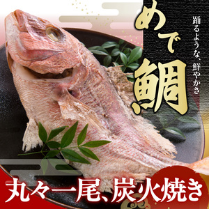 【年末年始用 12月29日に発送】鯛の炭火焼き 1尾 ／ 真鯛【B007】