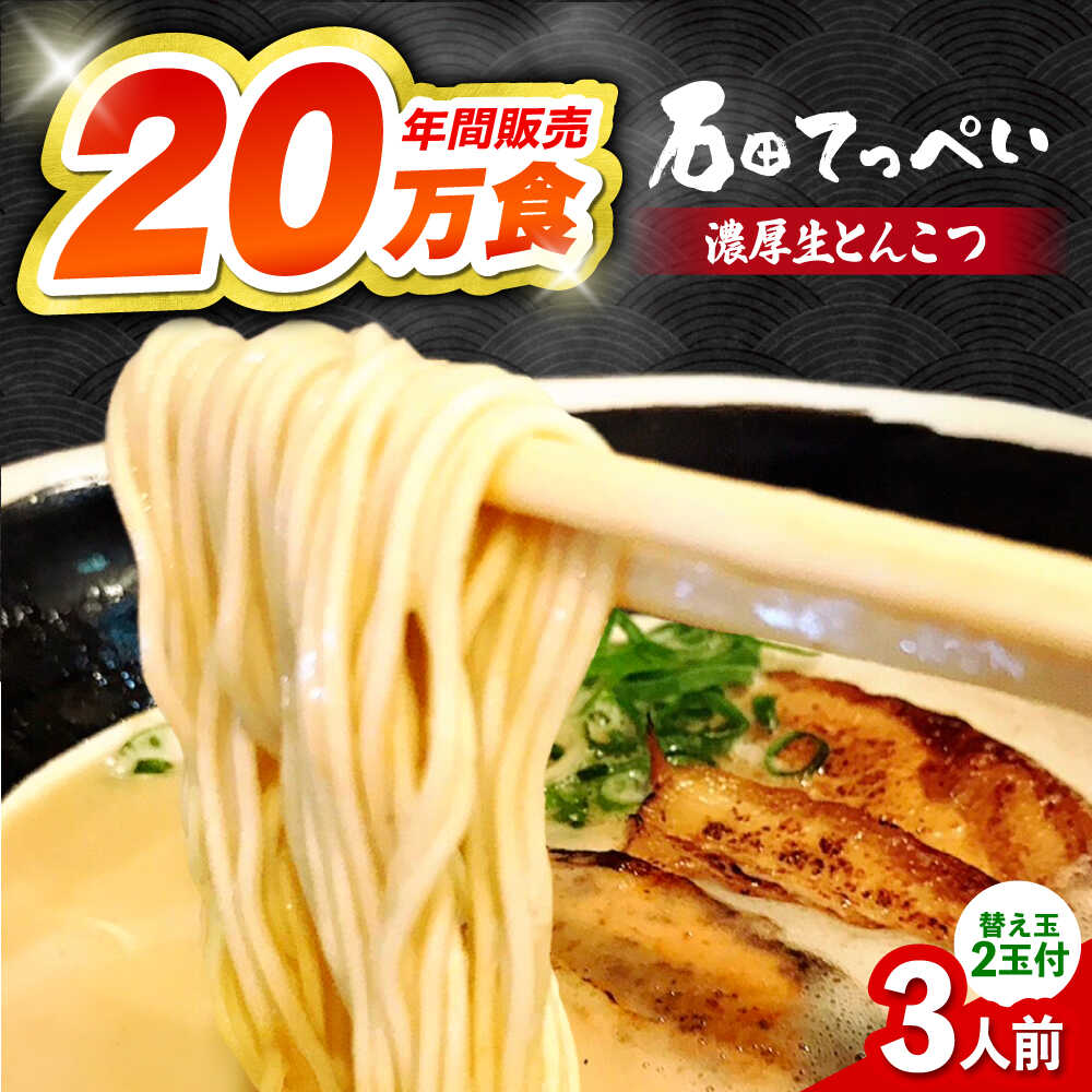 【ふるさと納税】おいしい国産小麦100%の自家製【生麺5食】【手作り生ストレートスープ3人前付】極とろ旨チャーシュー9枚入り石田てっぺい 国産 らーめん ラーメン とんこつ 濃厚 生麺 替え玉 大阪府高槻市/無人屋[AOCX001]