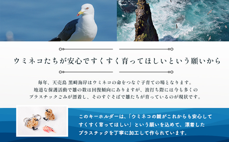 天売島の想いを込めた「ウミネコ雛のキーホルダー」【26009】