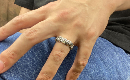 Medium  undulation  ring ミディアム アンジュレーション リング ｜ 指輪 大きな うねり を 表現 シンプル 細身 普段使い しやすい モチーフ シルバー アクセサリー 92