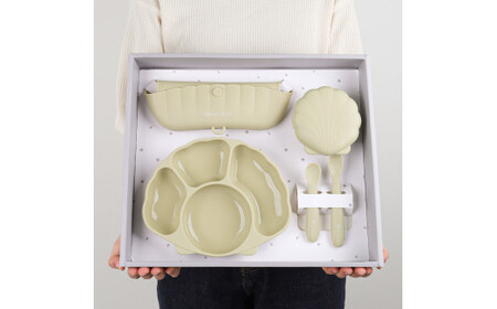 ベビー食器 5点セット（シーグラスブルー） | kerata 赤ちゃん ベビー 日用品 食器 ベビー食器 マタニティ 長野県 塩尻市