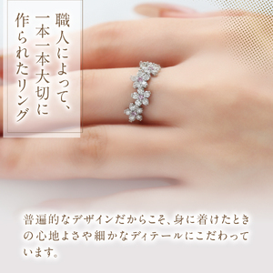 F-005 PT950 富士桜 ピンクサファイア ダイヤモンド リング プラチナ