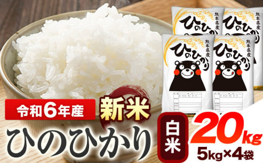 令和6年産 新米 早期先行予約受付中 ひのひかり 白米 20kg 《11月‐12月より出荷予定》 熊本県産 白米 精米 ひの 送料無料 熊本県 山江村