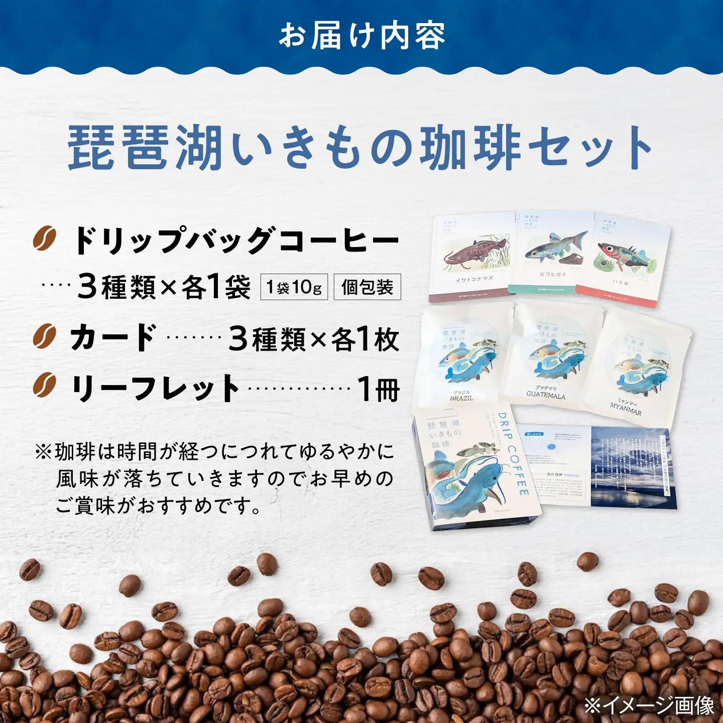ドリップコーヒー 琵琶湖いきもの珈琲 1セット[AQDM007]ドリップコーヒー