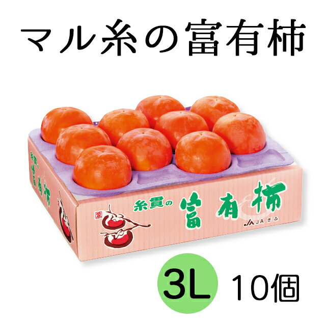 【ふるさと納税】【先行予約】令和7年産《柿の王様》マル糸の 富有柿 3L サイズ ( 10個入 ) 11月下旬より発送予定 [mt189]｜かき 富有柿 ふゆうがき フルーツ カキ 果物 くだもの 産地直送 岐阜県 本巣市 24000円