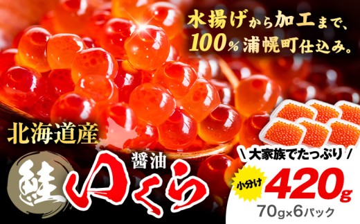 プチッと 水揚げの鮮度そのまま!! 北海道産 いくら ｜ 醤油 選べる 70g 140g 280g 420g 粒立ついくら  国産 浦幌 厚内 山本商店 小分け 鮭いくら サケ いくら丼 人気 海鮮 魚介 冷凍【★先行予約★令和8年度発送】【2026年11月頃より出荷予定】
