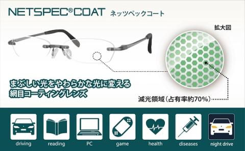 「エアロジプラス」オーダーふちなし眼鏡＆減光特殊レンズセット_【G0423】
