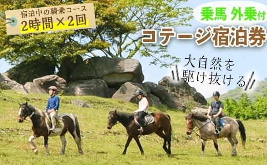 
                  y075 乗馬の外乗付！1泊2日宿泊券（1名様分） 乗馬経験者向け騎乗チケット 体験 レジャー アクティビティ 乗馬 馬 宿泊 宿 【霧島アート牧場】
                
