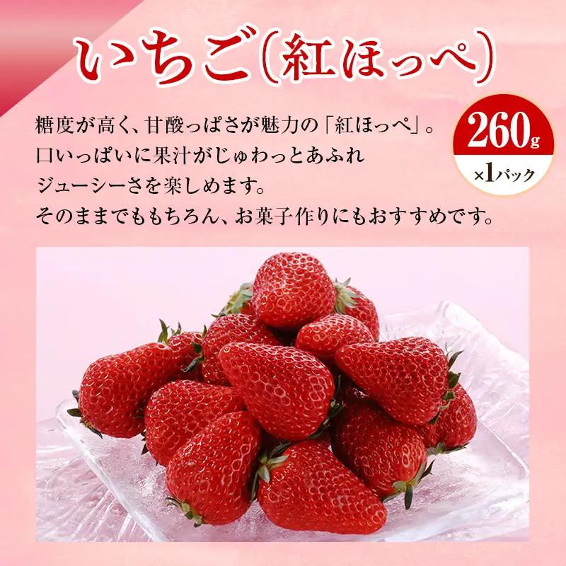 いちご フルーツセット 紅ほっぺ 1パック 三ヶ日みかん いちご