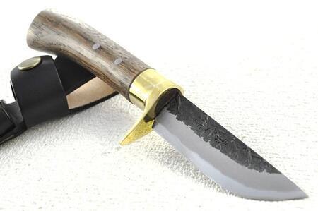 土佐鍛 豆山遊鉈 80 真鍮ツバ輪 土佐オリジナル白鋼 | ナイフ アウトドアナイフ 狩猟 刃物 南国市