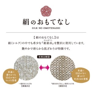 絹のおもてなし　肌側シルク　履き口やさしい5本指ソックス／靴下　高級シルク　レディース　婦人　美肌ケア　美容　保湿　肌に優しい【mika008A】