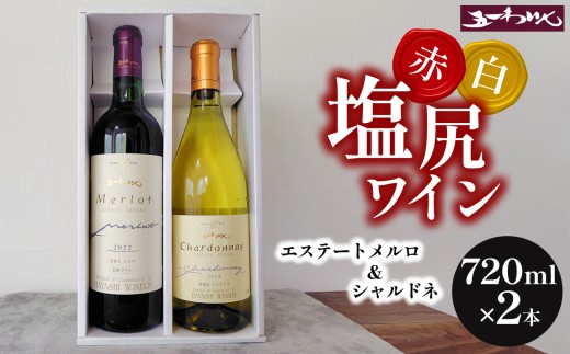 五一わいん エステートメルロ・シャルドネ　ギフトセット(箱付) 720ml×各1本  | ワイン わいん 白 赤 赤ワイン 白ワイン 五一わいん 林農園 お酒 シャルドネ メルロ 箱付 ギフト 贈答用 セット 飲み比べ 塩尻市 長野県