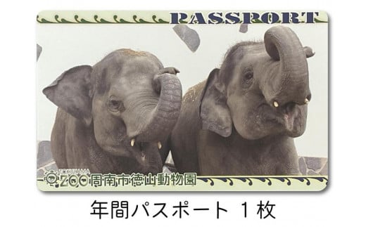 周南市徳山動物園年間パスポート（１枚）