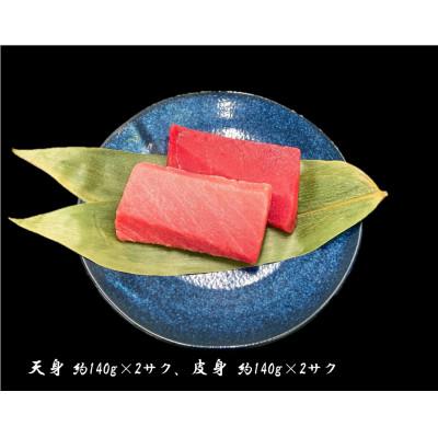 ふるさと納税 静岡市 天然バチ鮪 天身2サク・皮身2サクセット