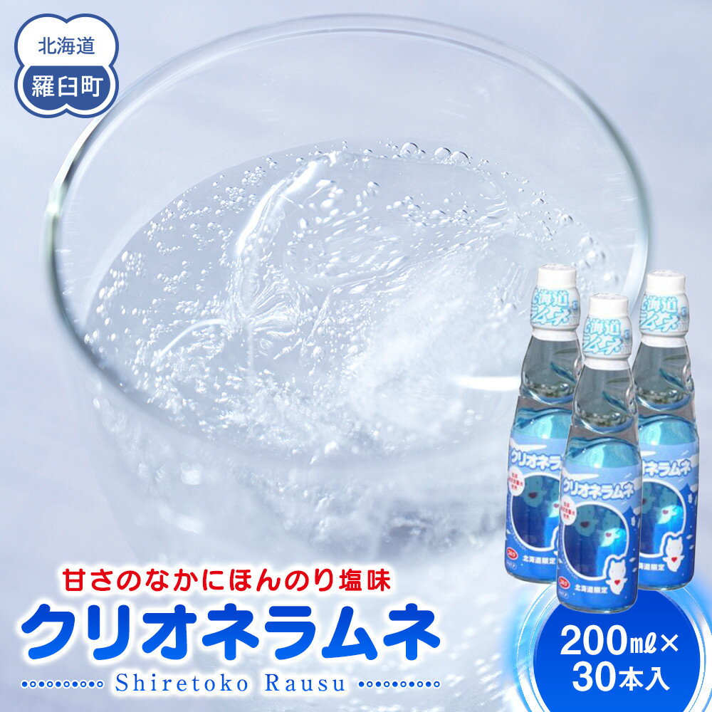 【ふるさと納税】 クリオネラムネ 深層水 世界自然遺産 北の海の妖精 流氷の天使 キャラクター 北海道 知床 羅臼 炭酸 炭酸飲料 瓶 塩 ジュース 清涼飲料水 生産者 支援 応援 F21M-933