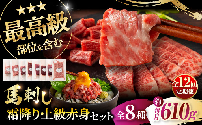 【全12回定期便】「熊本特産」フジチクオリジナル 特選馬刺しの8種セット 3895【株式会社フジチク】 [BHAD080]
