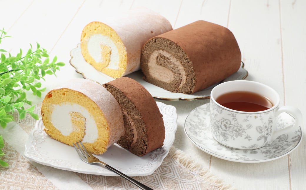 ブランロールケーキ＋ノアールロール 2本セット 計約850g ロールケーキ スイーツ デザート