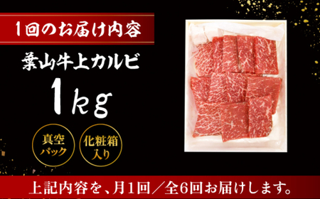 【全6回定期便】 葉山牛 焼肉用上カルビ1Kg／ 牛肉 葉山牛 和牛 焼肉 カルビ 上カルビ【有限会社葉山旭屋牛肉店】[ASAP048]