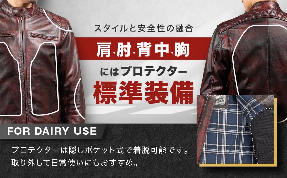 【デグナー】クラシックジャケット ワイン〈2XLサイズ〉18SJ-6F［ 京都 バイクギア ジャケット 人気 おすすめ 革 レザー ツーリング ライダー バイカー バイク ブランド メーカー ギア パ