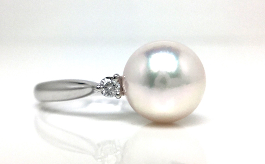 老舗の真珠専門店・花珠アコヤ本真珠リング9.0?9.5ミリ / あこや真珠 リング 真珠 リング指輪 指輪パール 伊勢志摩 志摩 アクセサリー ギフト 〔370-02〕