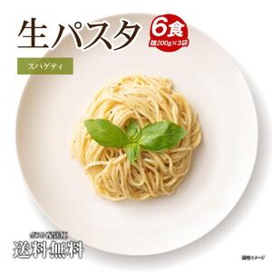 生パスタ 麺のみ 6食（200g×3袋）スパゲティ ｜パスタ麺 生麺 もっちり