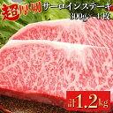 【ふるさと納税】超厚切り サーロインステーキ 京都府産 黒毛和牛 豪華2段重 300g×4枚 計1.2kg【ステーキソース付】《急速冷凍 真空パック 贈答 プレゼント ギフト》