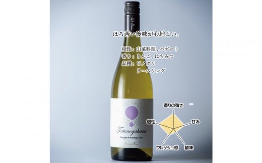 立野原 ピノグリ&リースリング 2023 ワイナリー風景ポチ袋5枚セット付き