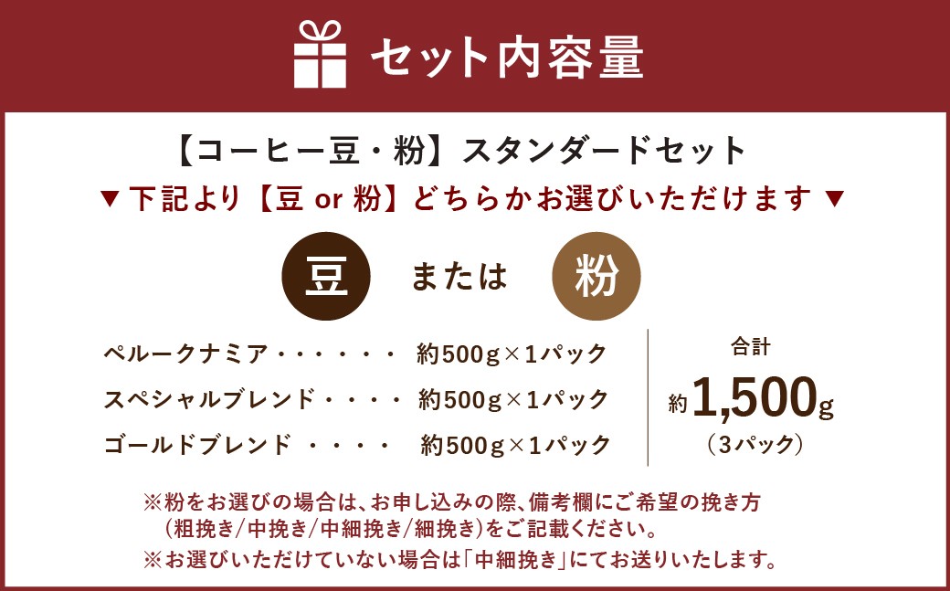 【西荻窪】【選べるコーヒー豆・粉】 スタンダードセット 3種×約500g