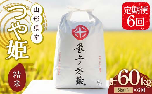＜定期便 6回＞ 令和6年産 つや姫 5kg×2 計10kg 6回 精米 【最上ノ米蔵】 山形県産 こめ お米 米 白米 F3S-2349