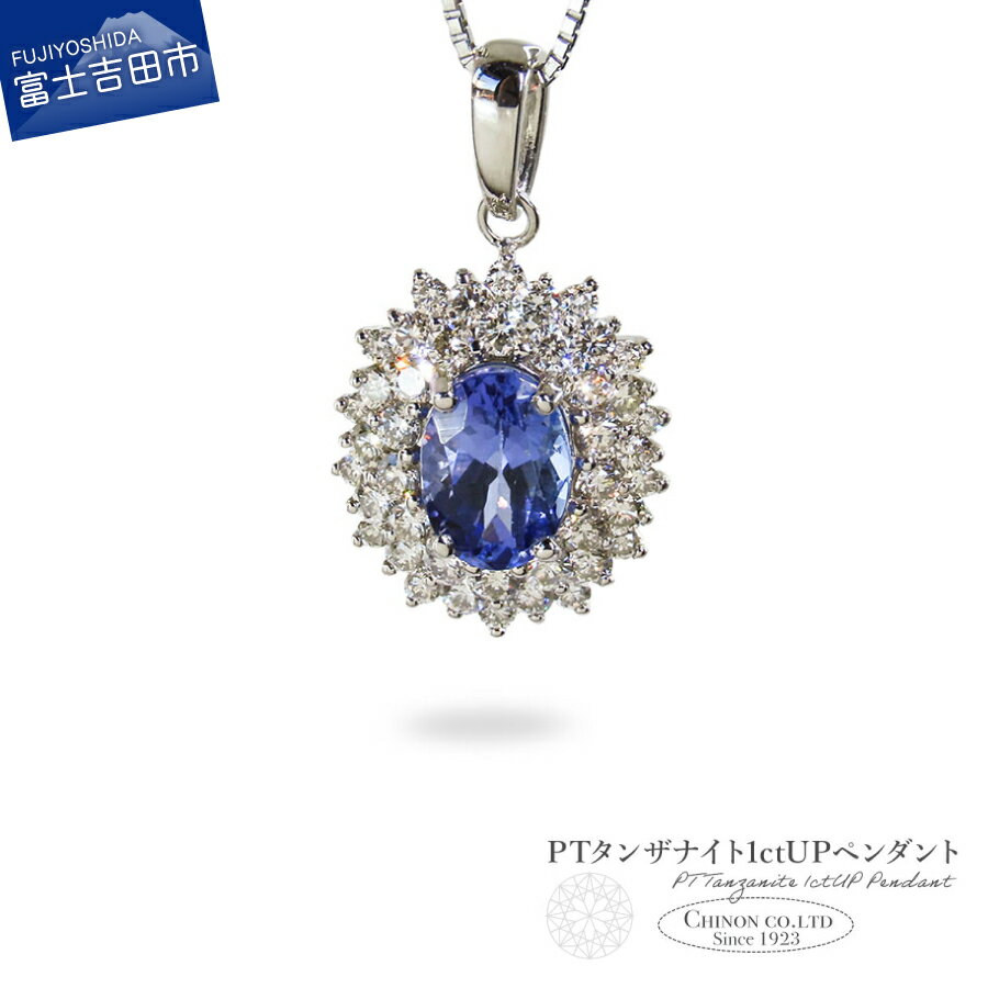 【ふるさと納税】 ペンダント ネックレス タンザナイト 1ctUP ダイヤモンド 約0.55カラット プラチナ PT PT900 ジュエリー 女性 天然石 アクセサリー 宝石 レディース プレゼント クリスマス 誕生石 12月 誕生日 記念日 母の日 ギフト 宝石鑑別書付き