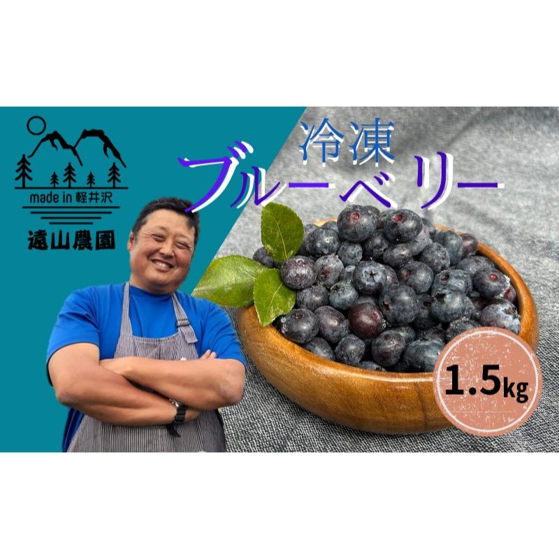 【ふるさと納税】【軽井沢の農家】 遠山農園より直送！ 冷凍ブルーベリー 1.5kg （750g×2パック） 農家直送 軽井沢産 冷凍 ブルーベリー 遠山農園 軽井沢農家 国産　お届け：2026年7月上旬～2026年8月下旬