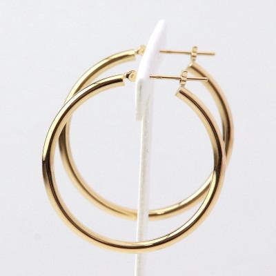 ふるさと納税 山梨市 K18フープピアス直径3cm・太さ2mm |  | 03